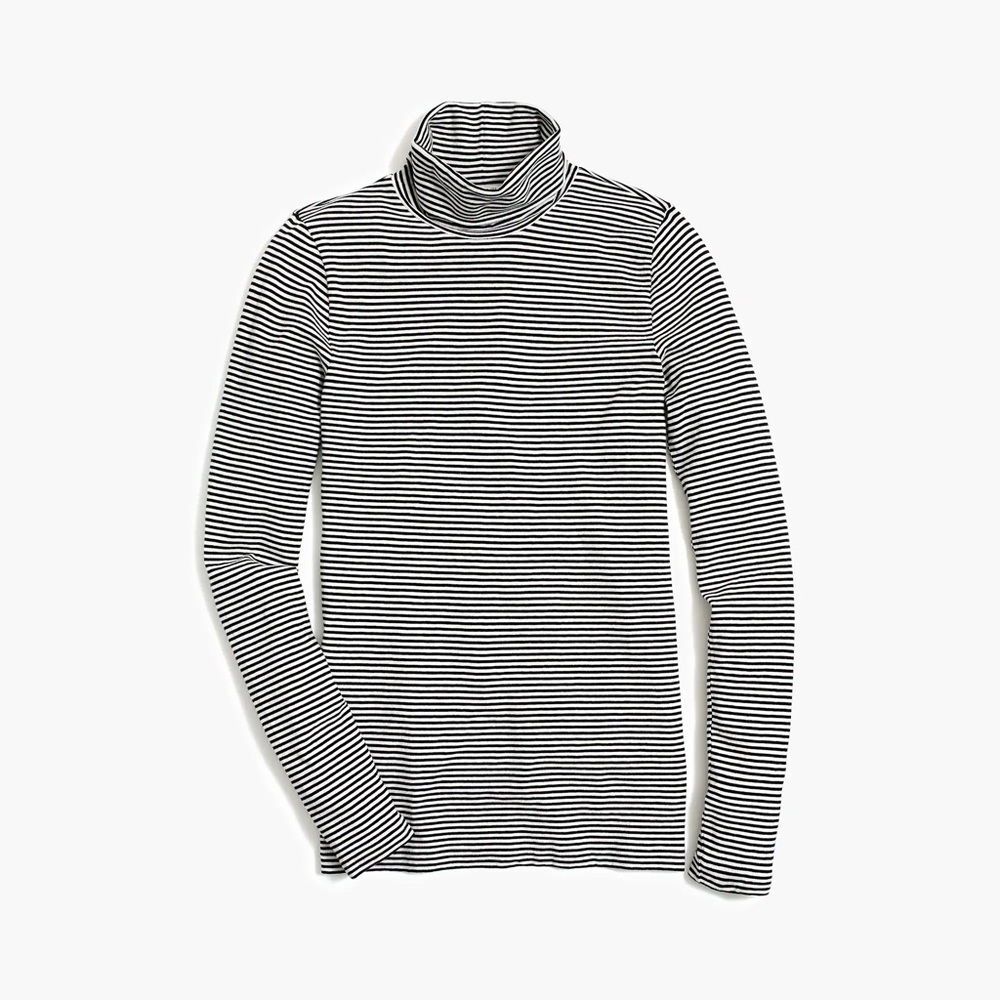 J. Crew Striped Turtleneck Top